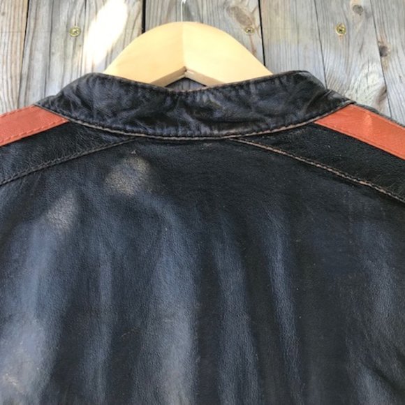 Wilson leather vintage motorcycle jacket - Picture 11 of 14